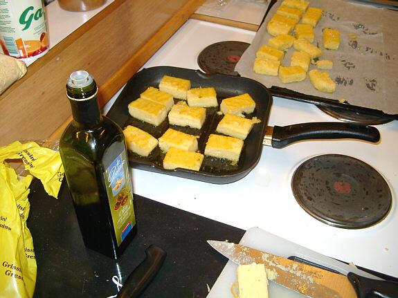 Polenta steges i olivenolie