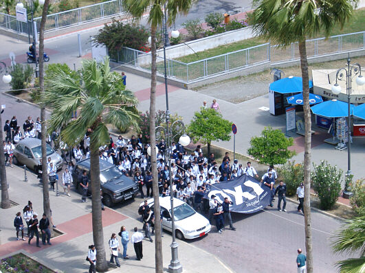 Anti-demonstration in Cyprus before the reunification referendum