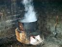 Boiling carob syrup