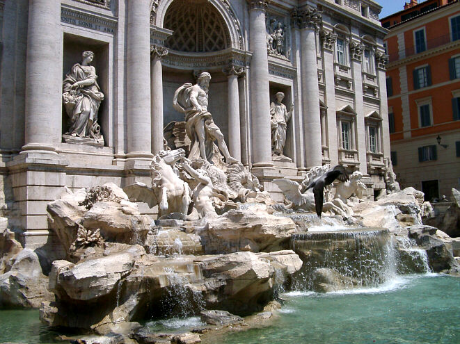 The Trevi fountain in Rome
