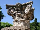 Column capital in Ostia Antica