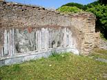 Marble covered walls in Ostia Antica