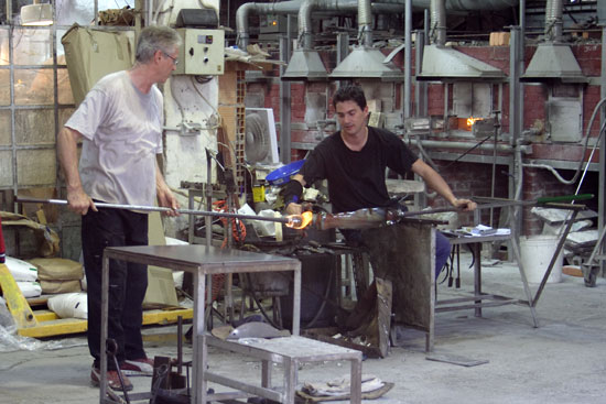 Glass workshop on Murano